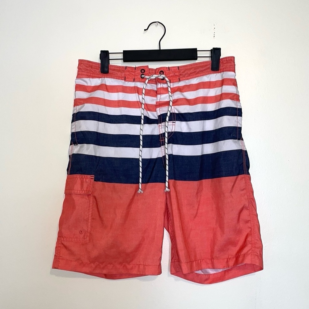 Goodfellow & Co. | Orange Striped Swim Shorts